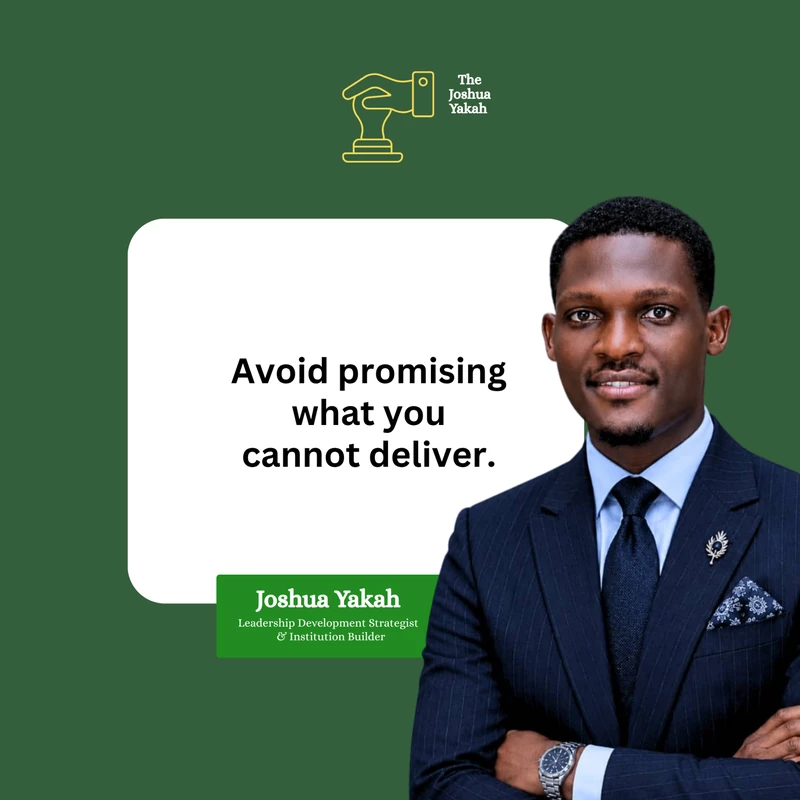 Quote card — Avoid promising what you cannot deliver